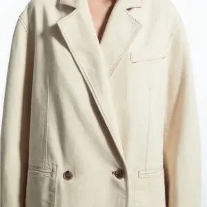 ジャケット・アウター cos DOUBLE-BREASTED DENIM BLAZER COS Double-Breasted Denim Blazer | endource
